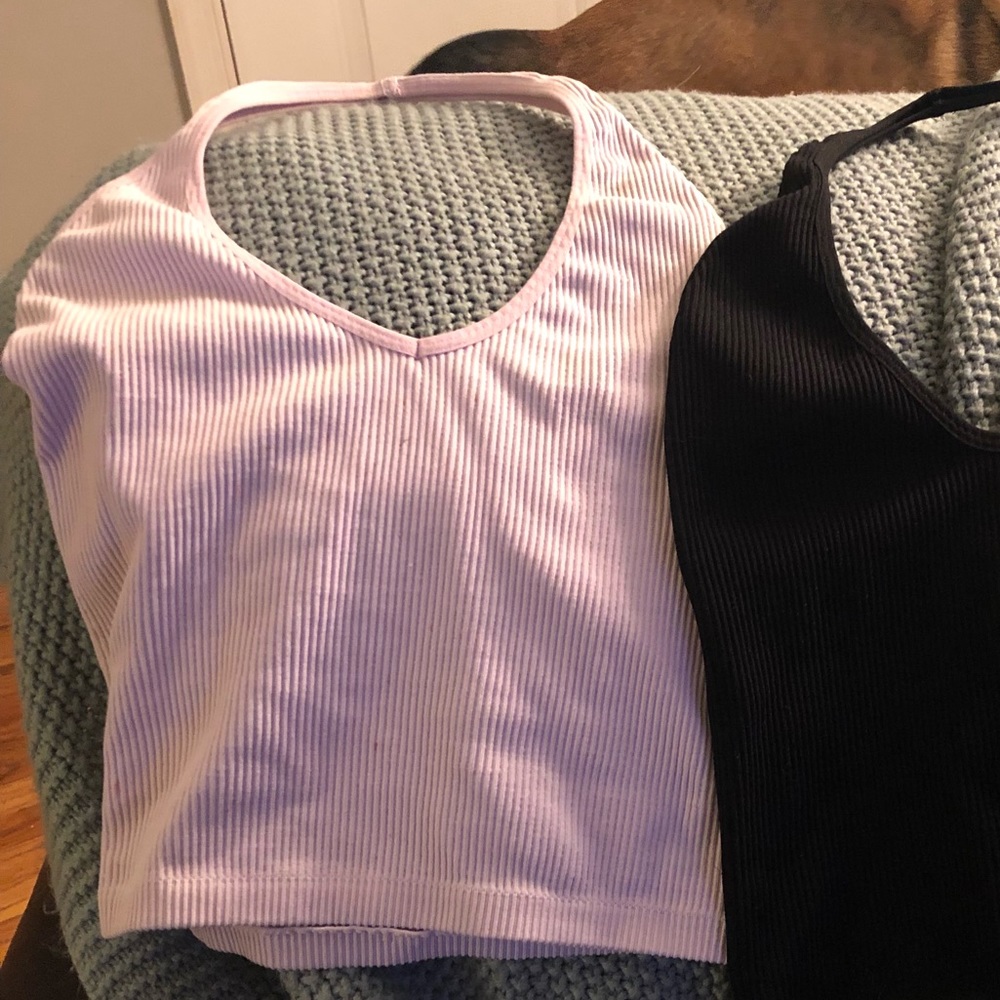 Urban outfitters light pink halter crop